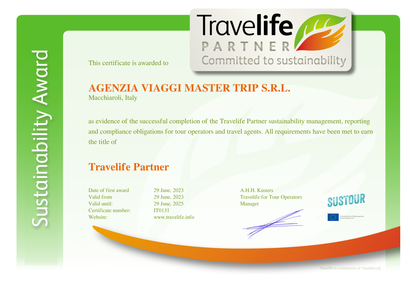 Travelife Certificate